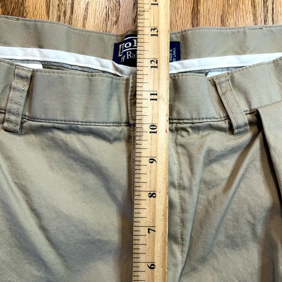Polo Ralph Lauren Men's Tyler Shorts 36 Chino Pleated Beige Tan Khaki - Picture 7 of 8